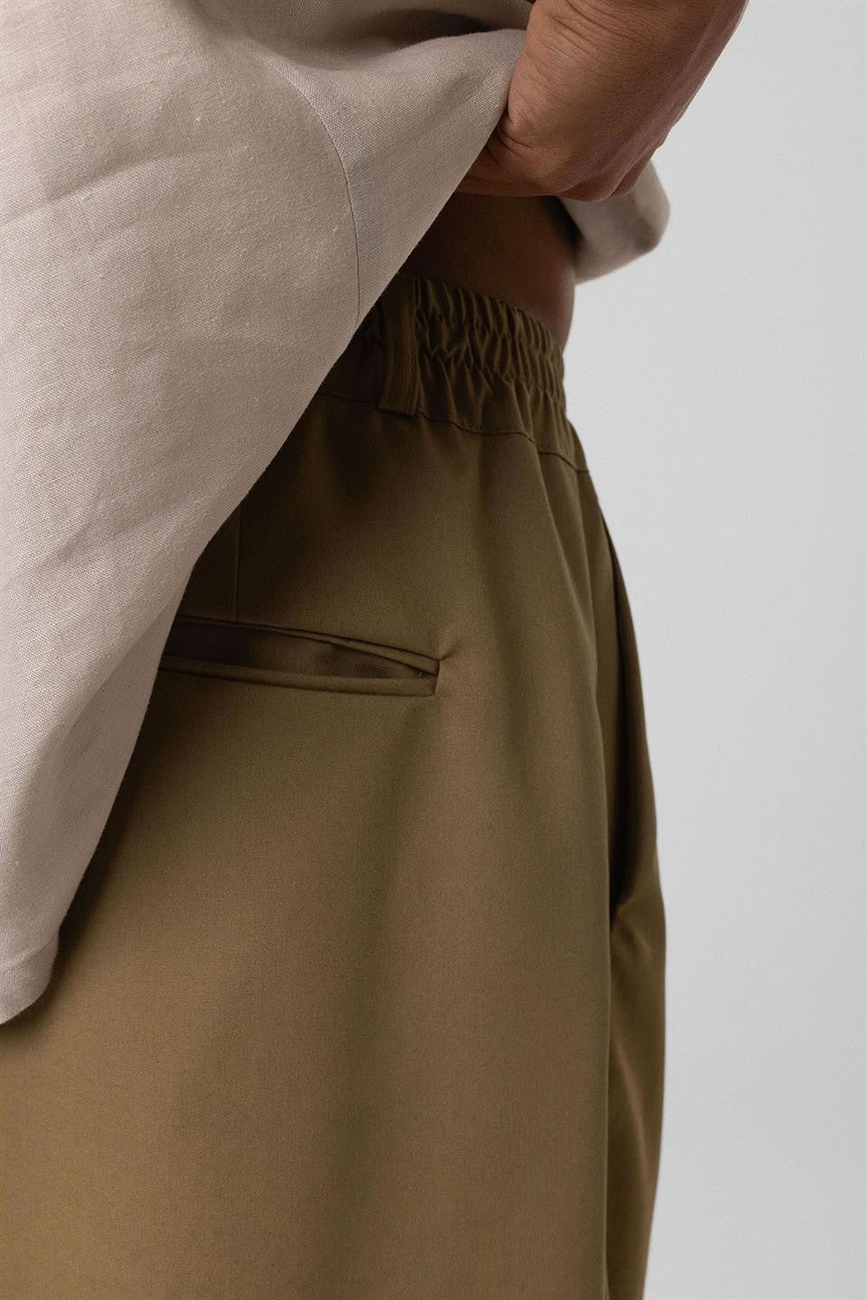 Baggy-Fit Fabric Pants