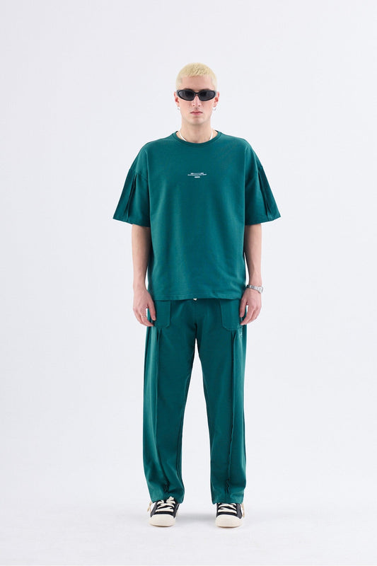 Printed Sweatpants with Cuffed Legs