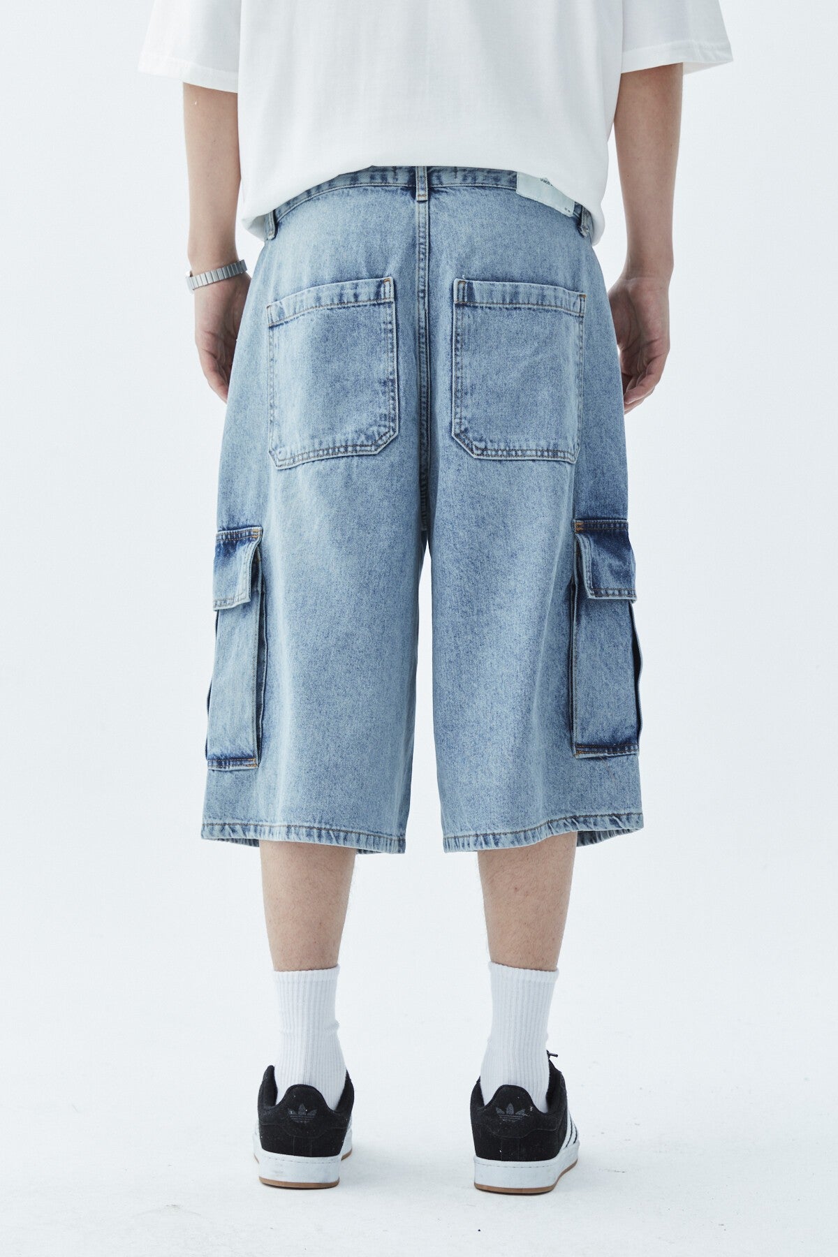 Oversized Denim Bermuda Shorts 40-433