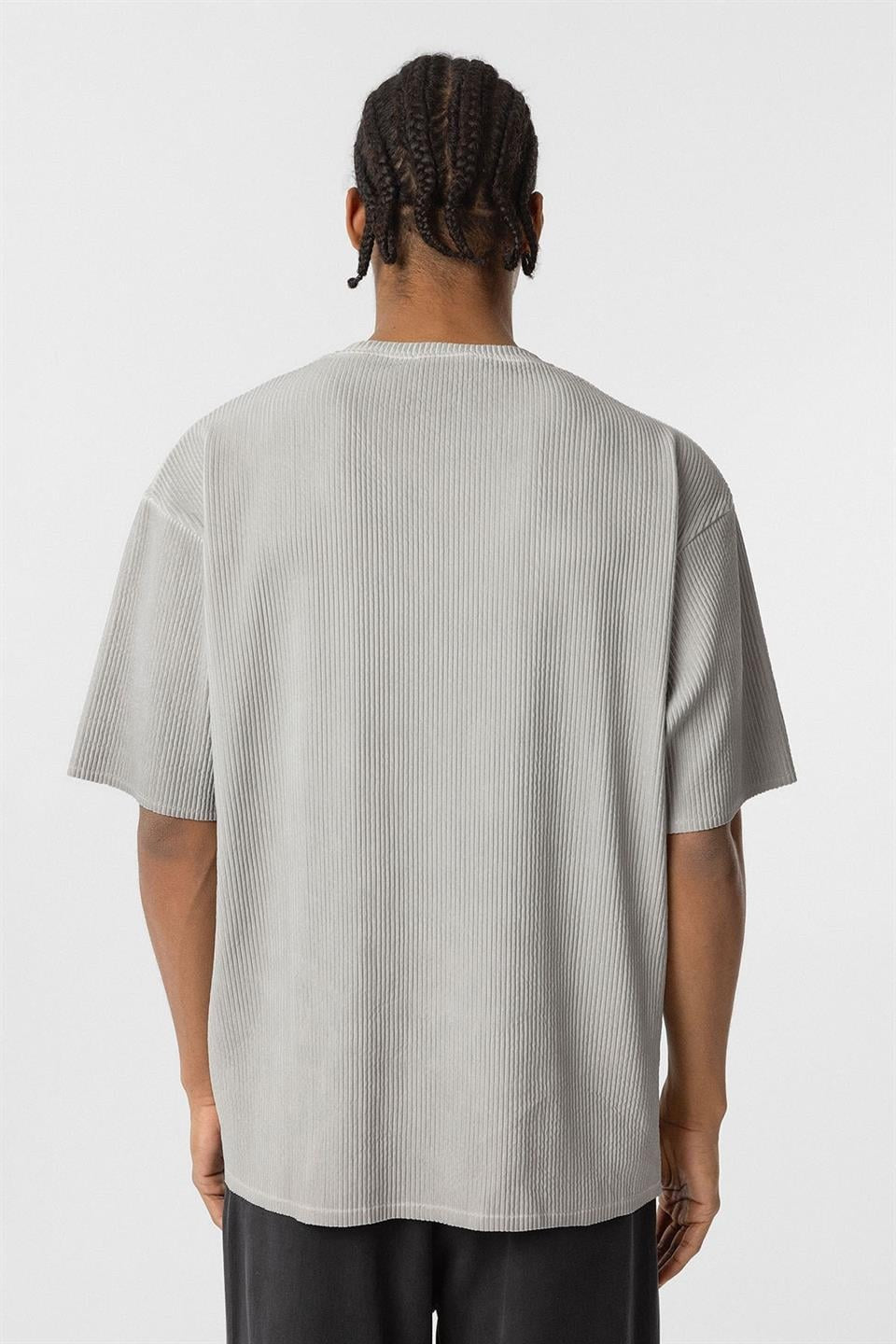 Machine-Washable Ottoman Basic Oversized T-Shirt