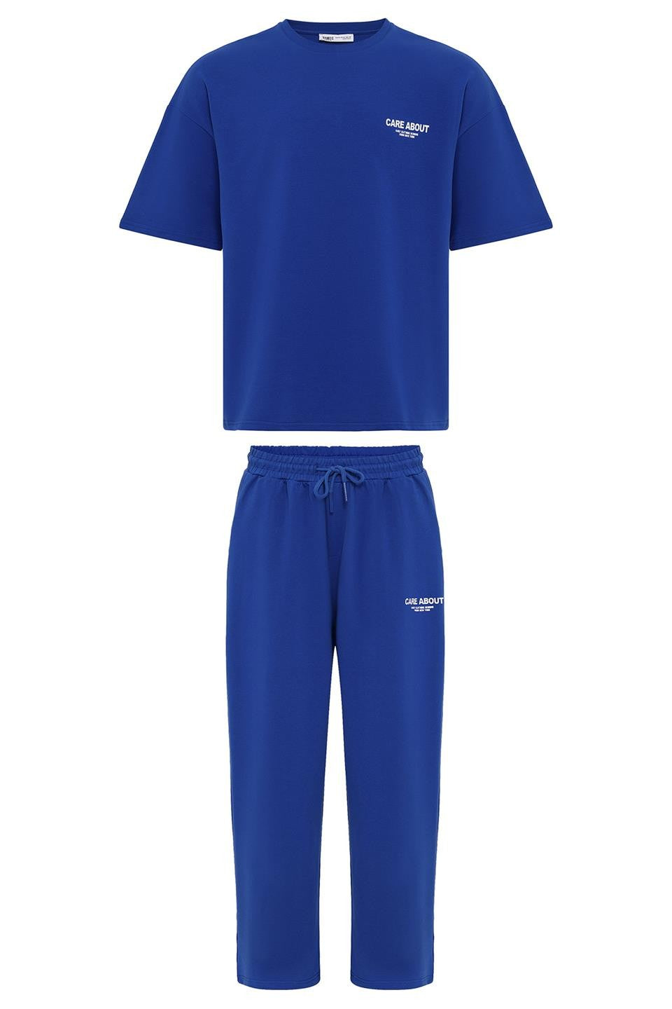 Care About Printed Oversized Sweatsuit Set - 40-573