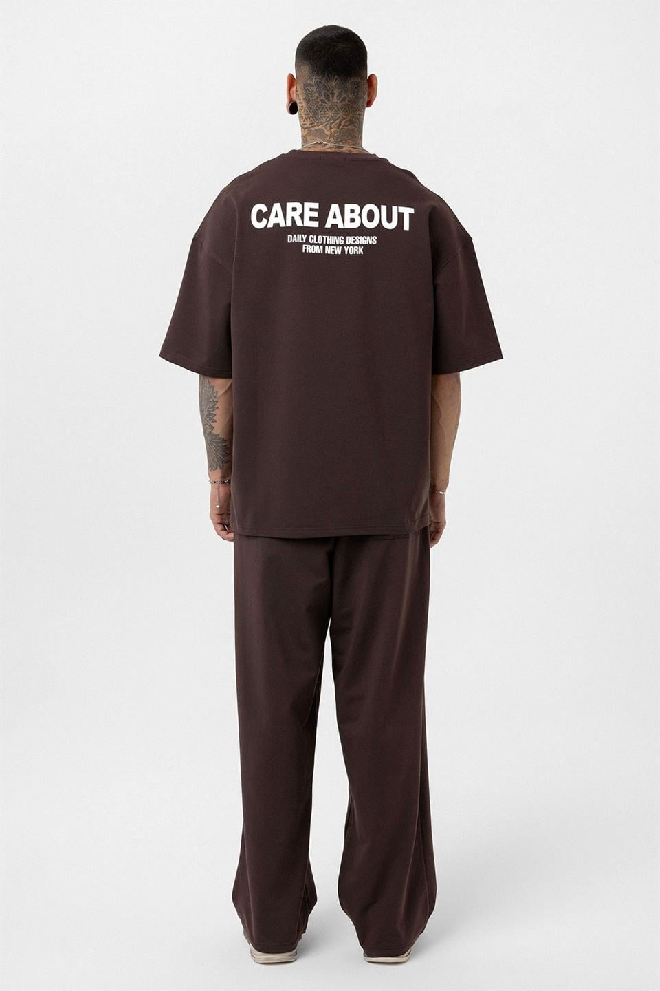 Care About Printed Oversized Sweatsuit Set - 40-573