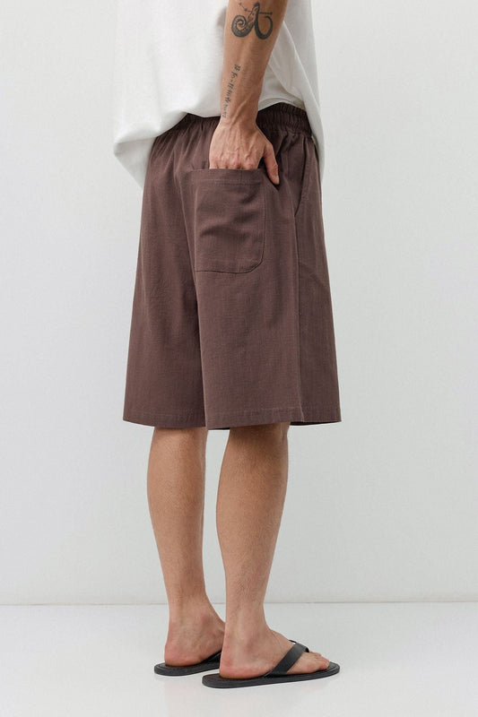 Basic Oversized Linen Shorts