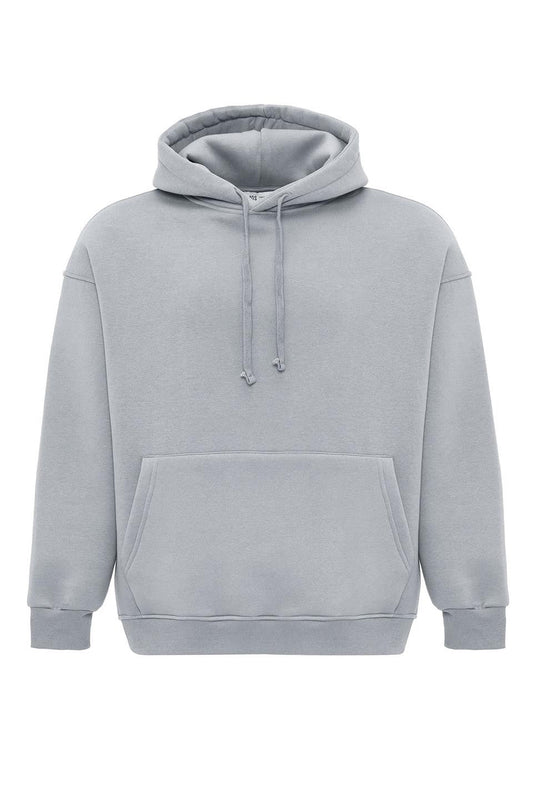 Basic Oversized Hooded Sweatshirt with Pockets