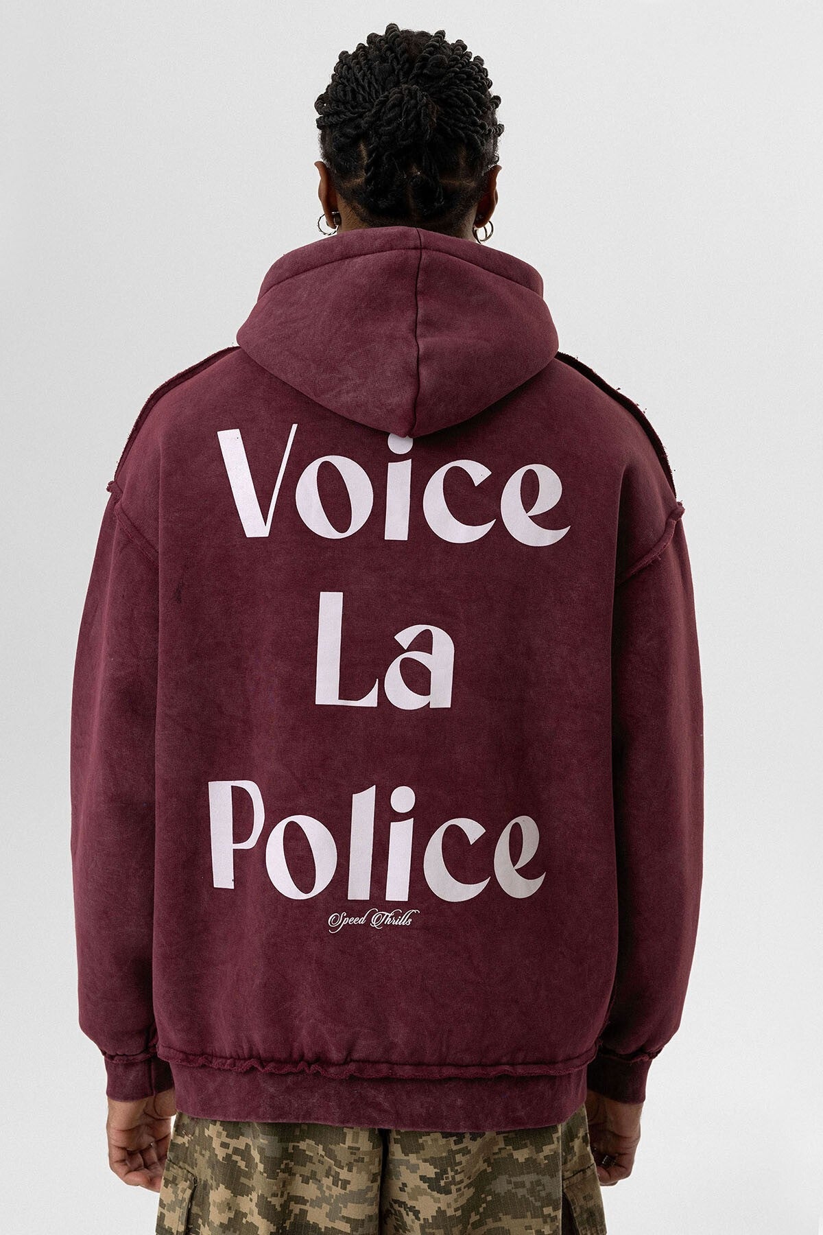 Oversized Hooded Sweatshirt with Back Print V10-06