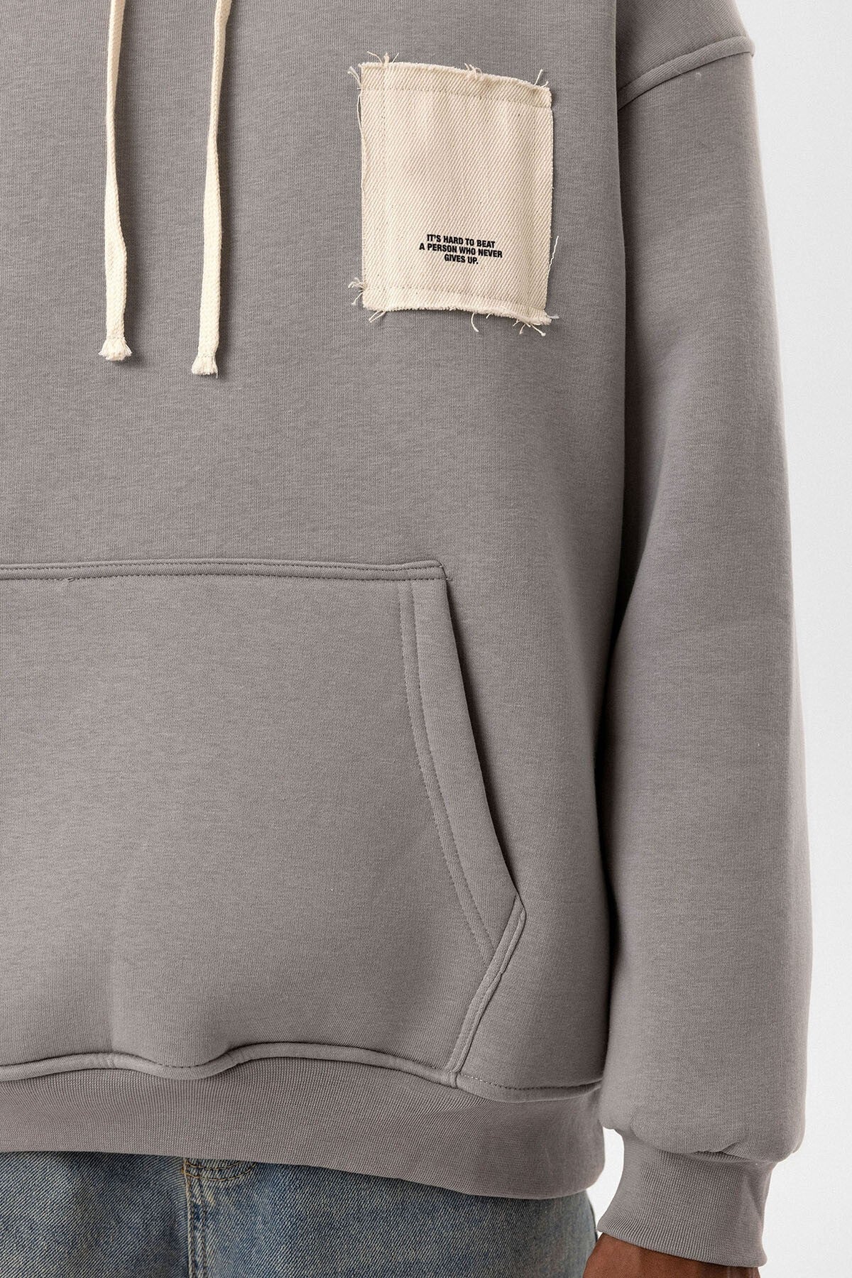Label: Detailed Oversized Hooded Sweatshirt