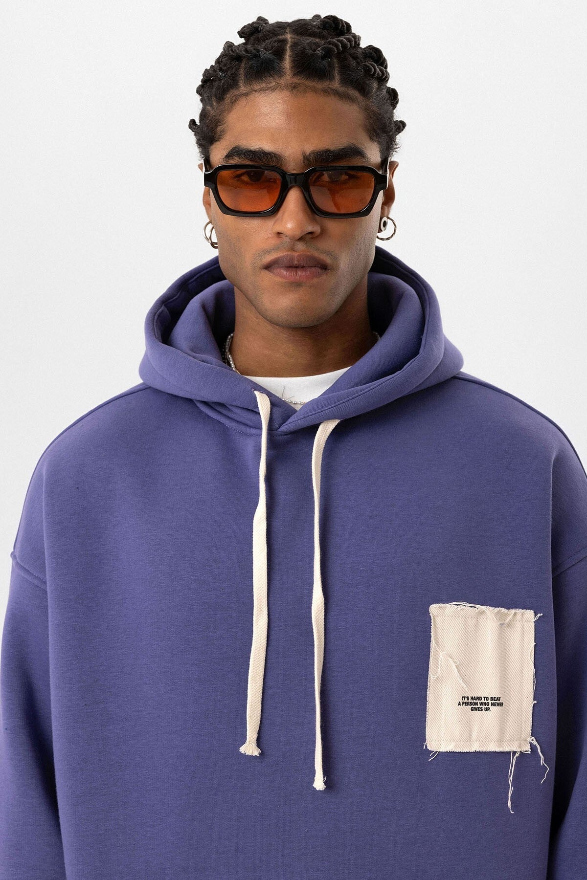 Label: Detailed Oversized Hooded Sweatshirt