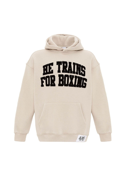 Oversized Hooded Sweatshirt with Printed Design