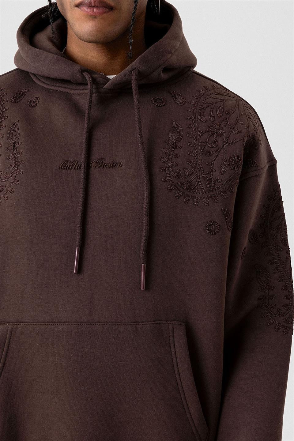 Patterned Oversized Sweatshirt