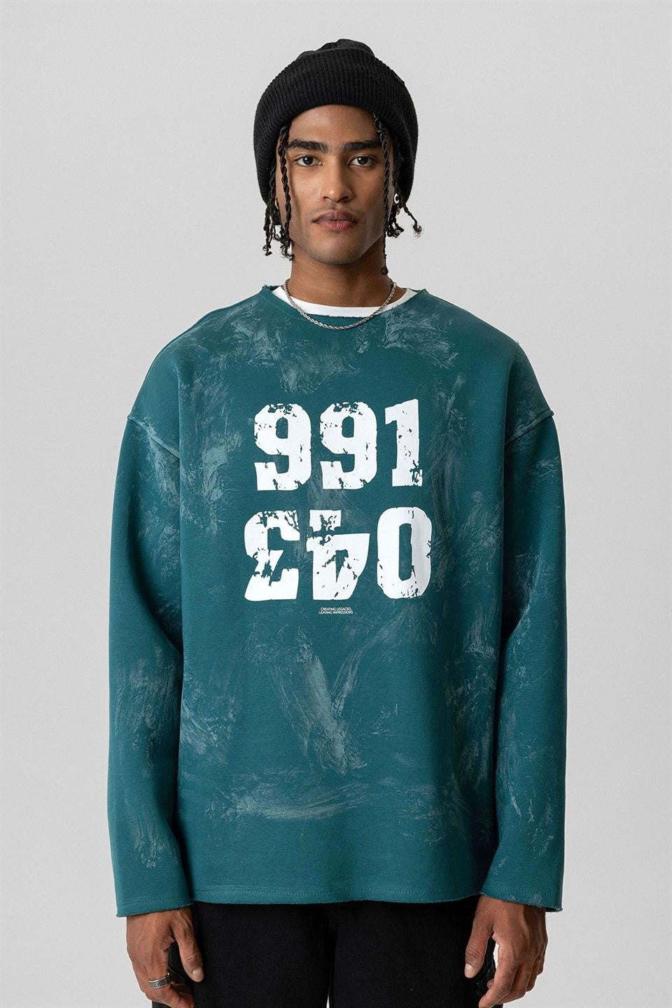 Printed Oversized Sweatshirt