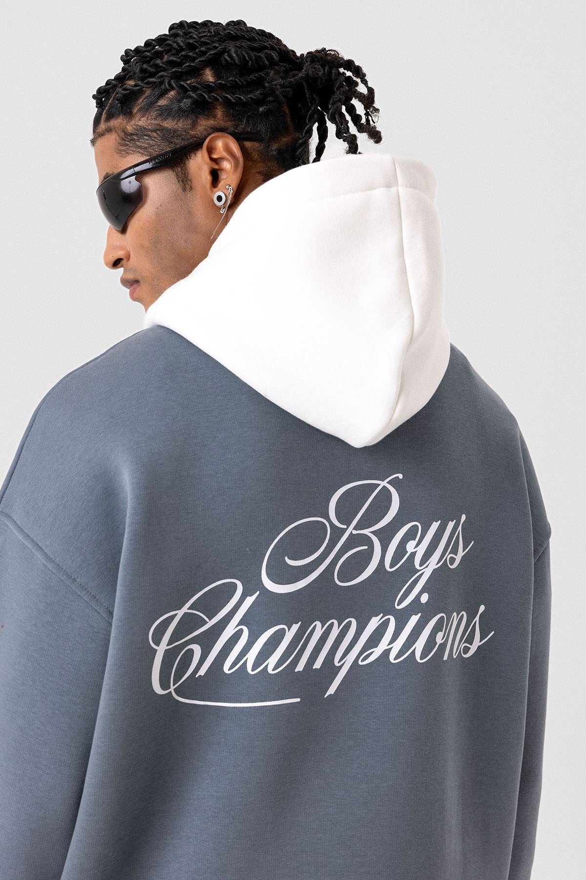 Printed Oversized Hooded Sweatshirt