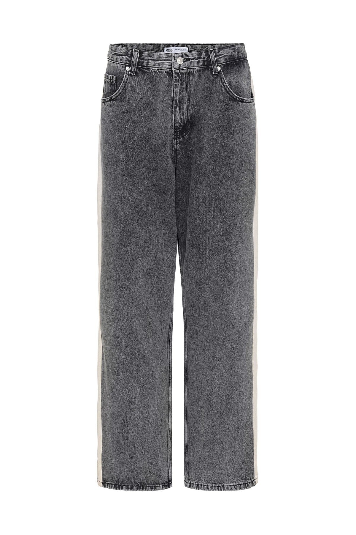 Baggy-Fit Jeans with Side Stripes
