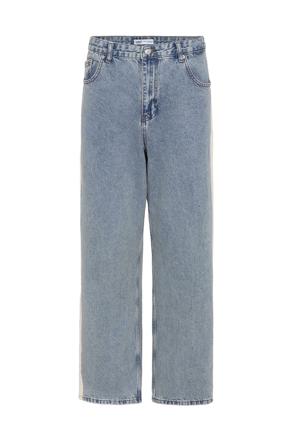 Baggy-Fit Jeans with Side Stripes