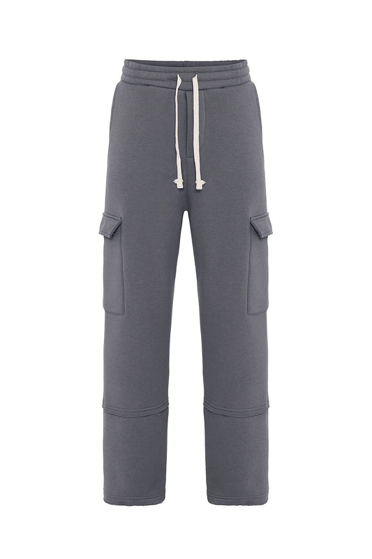 Basic Baggy Sweatpants with Cargo Pockets