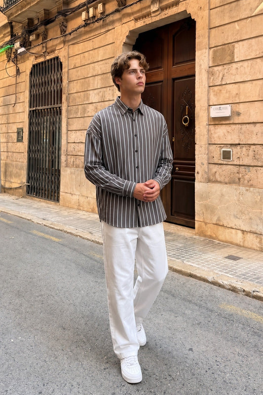 Oversized Striped Shirt