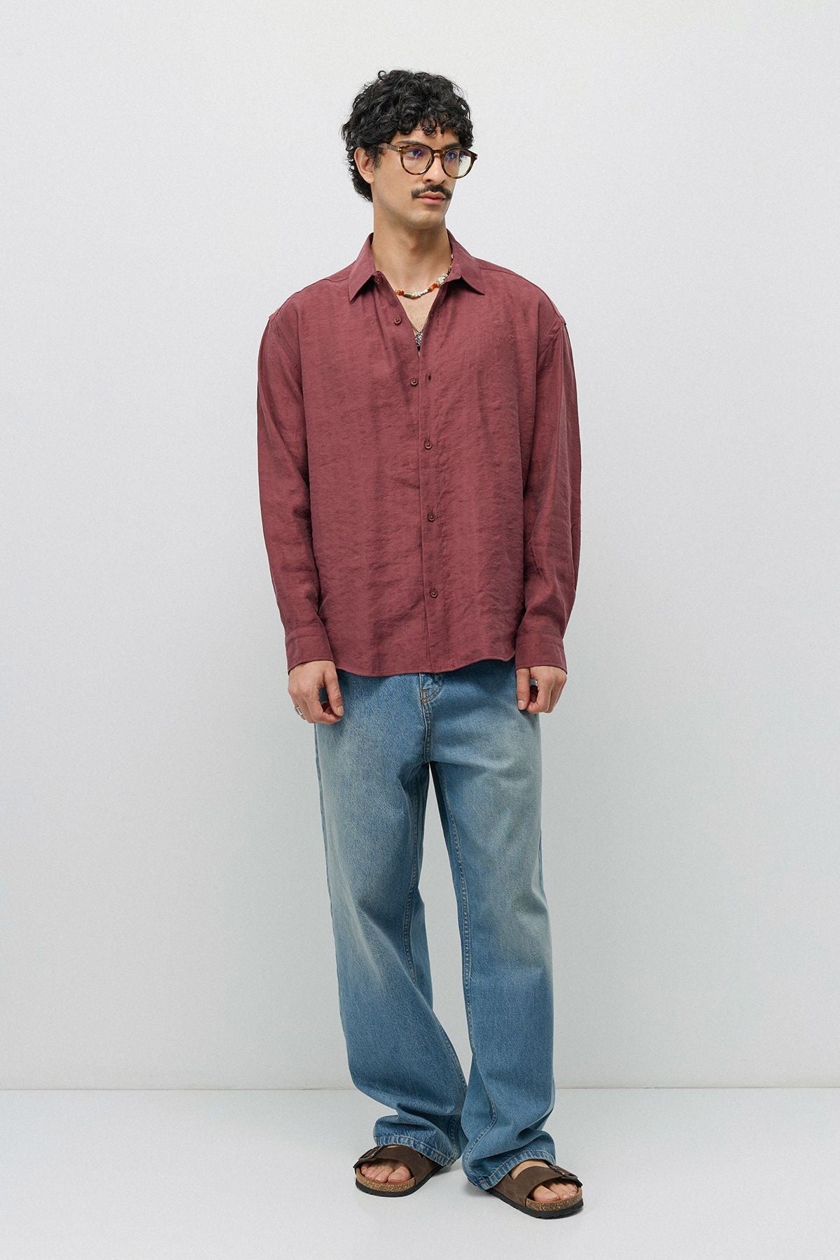 Flowy, Oversized Modal-Blend Shirt