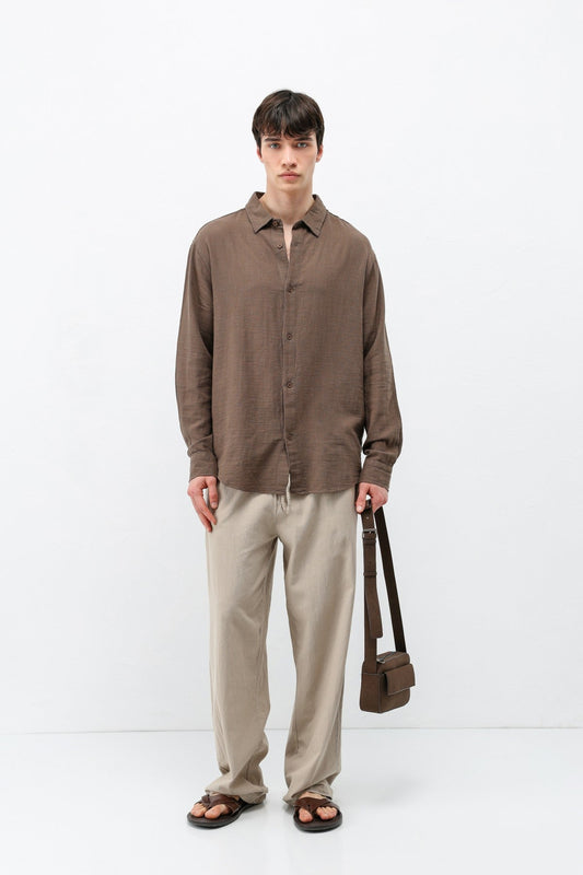 Basic Oversized Linen Shirt