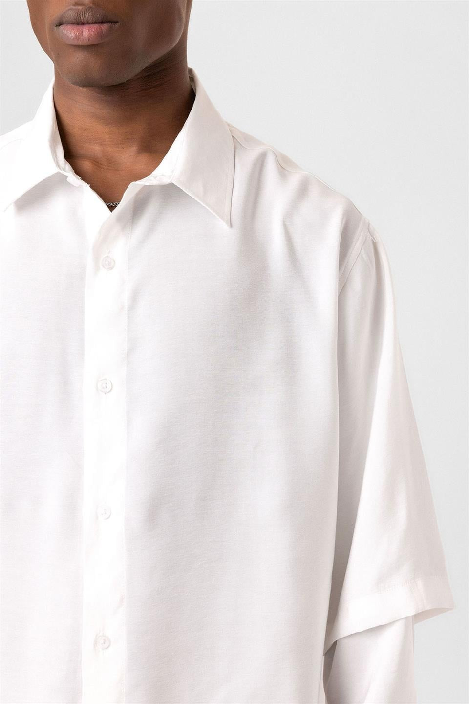 Oversized Shirt with Double-Sleeve Detail