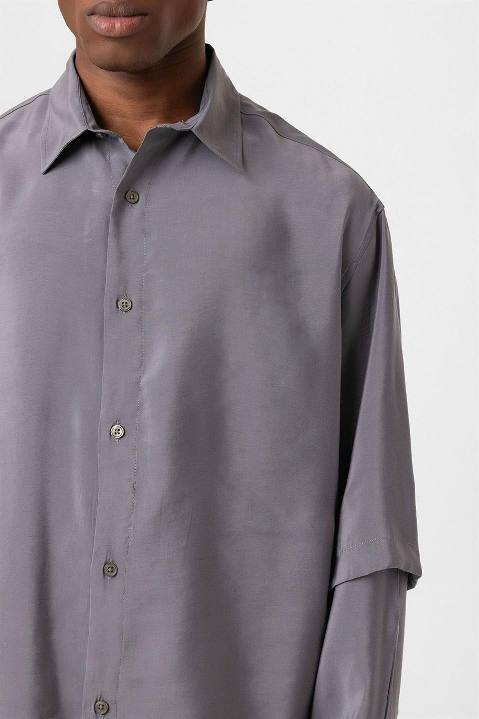 Oversized Shirt with Double-Sleeve Detail