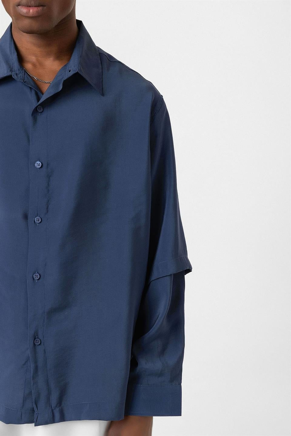 Oversized Shirt with Double-Sleeve Detail