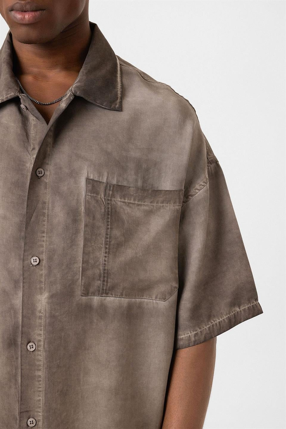 Oversized Short-Sleeve Shirt (Washed)