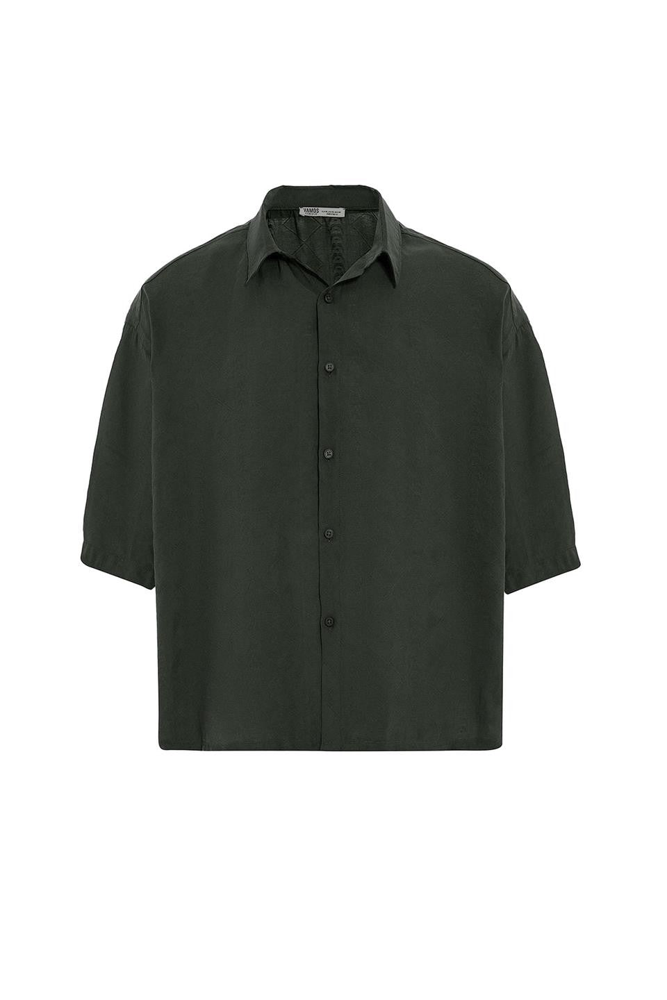 Oversized Short-Sleeve Modal Shirt