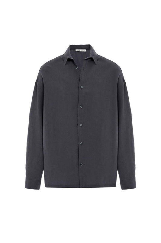 Basic Oversized Long-Sleeve Shirt