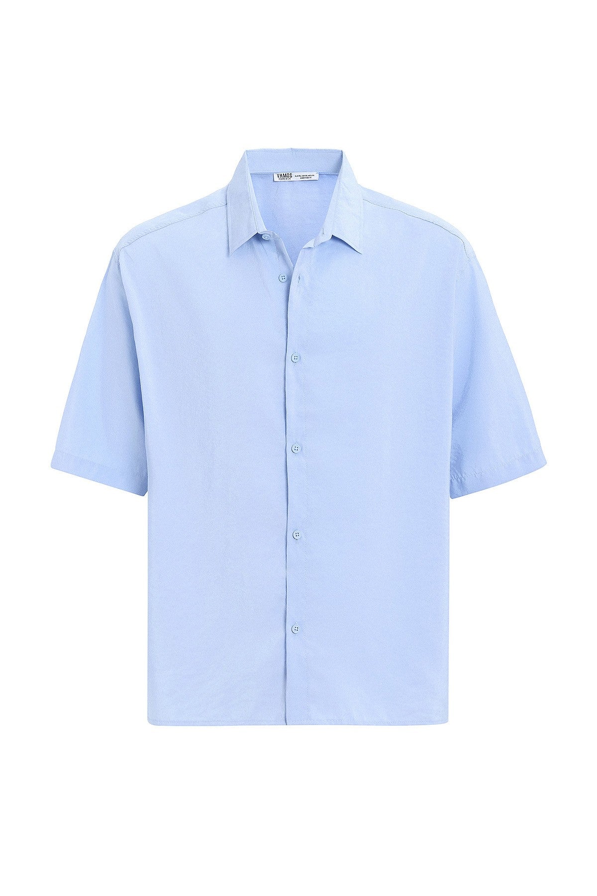 Basic Oversized Short-Sleeve Modal Shirt