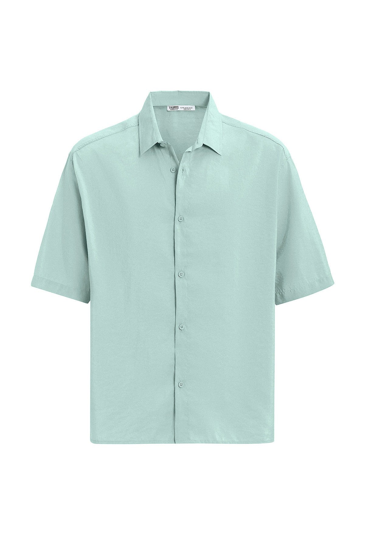 Basic Oversized Short-Sleeve Modal Shirt