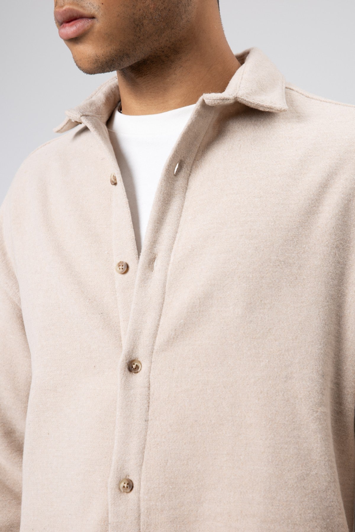Textured Oversized Shirt Jacket