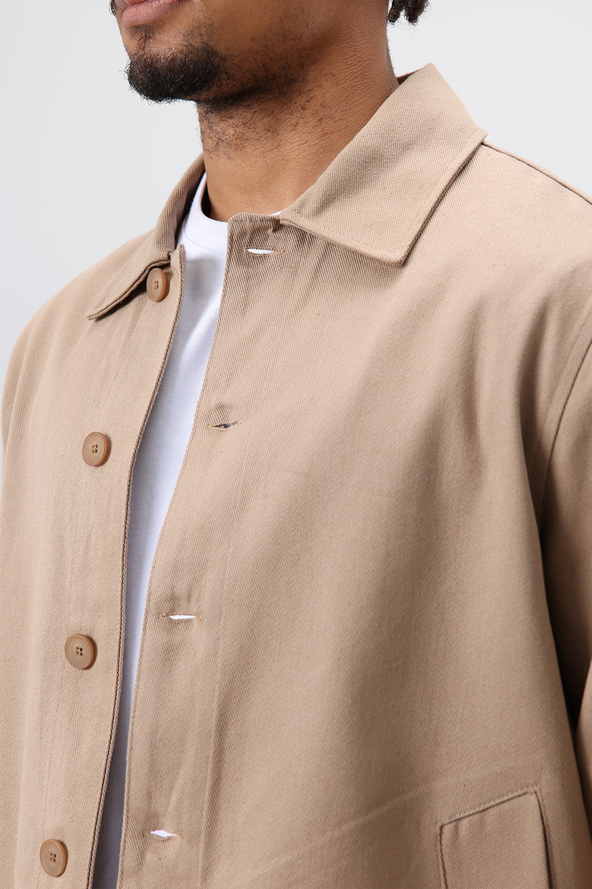 Boxy Fit Gabardine Jacket