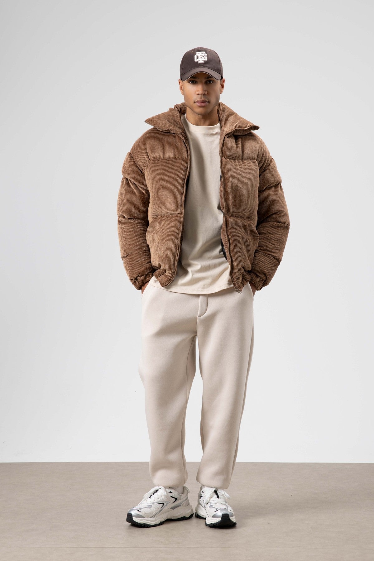 Oversized Velvet Puffer Jacket