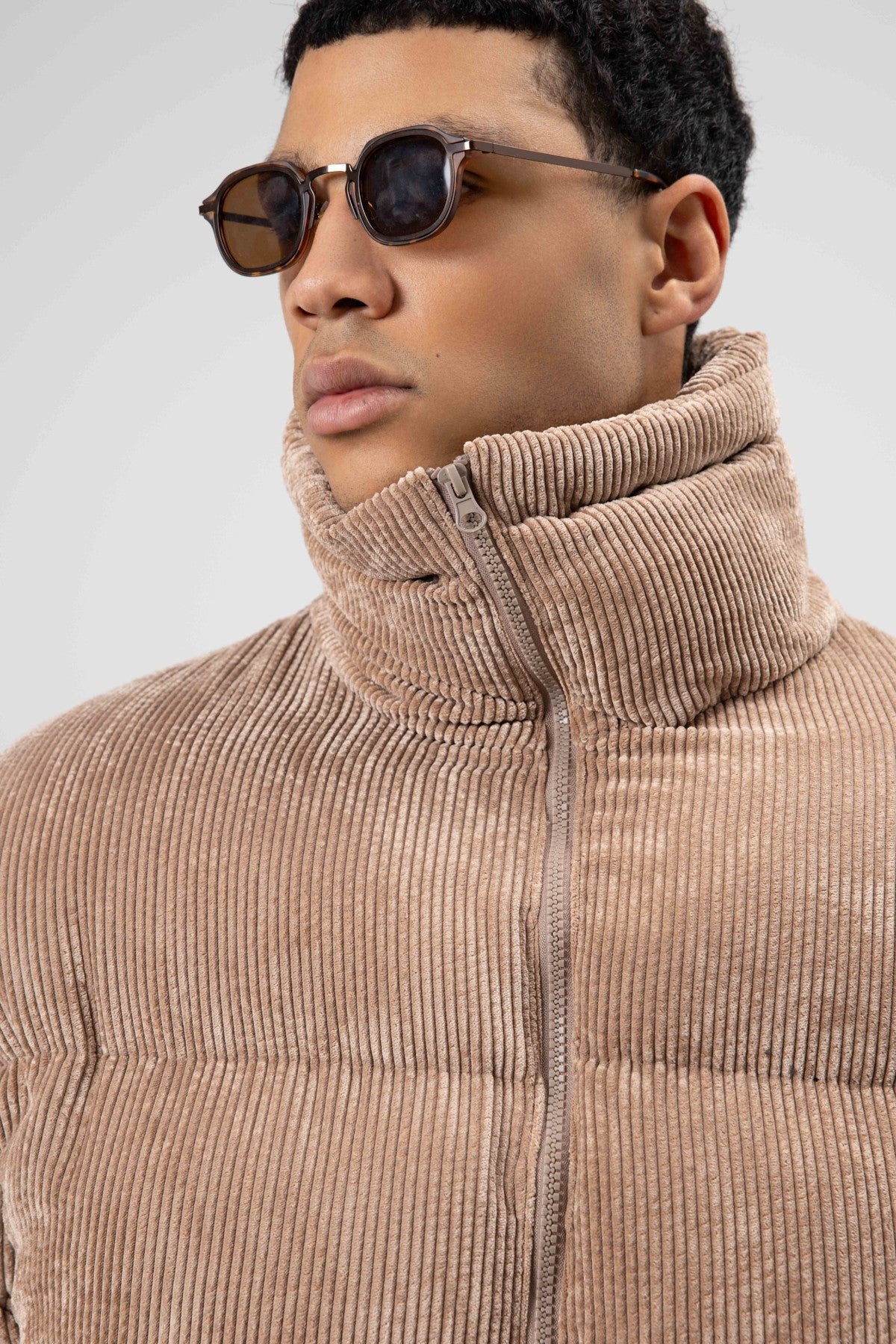 Oversized Velvet Puffer Jacket