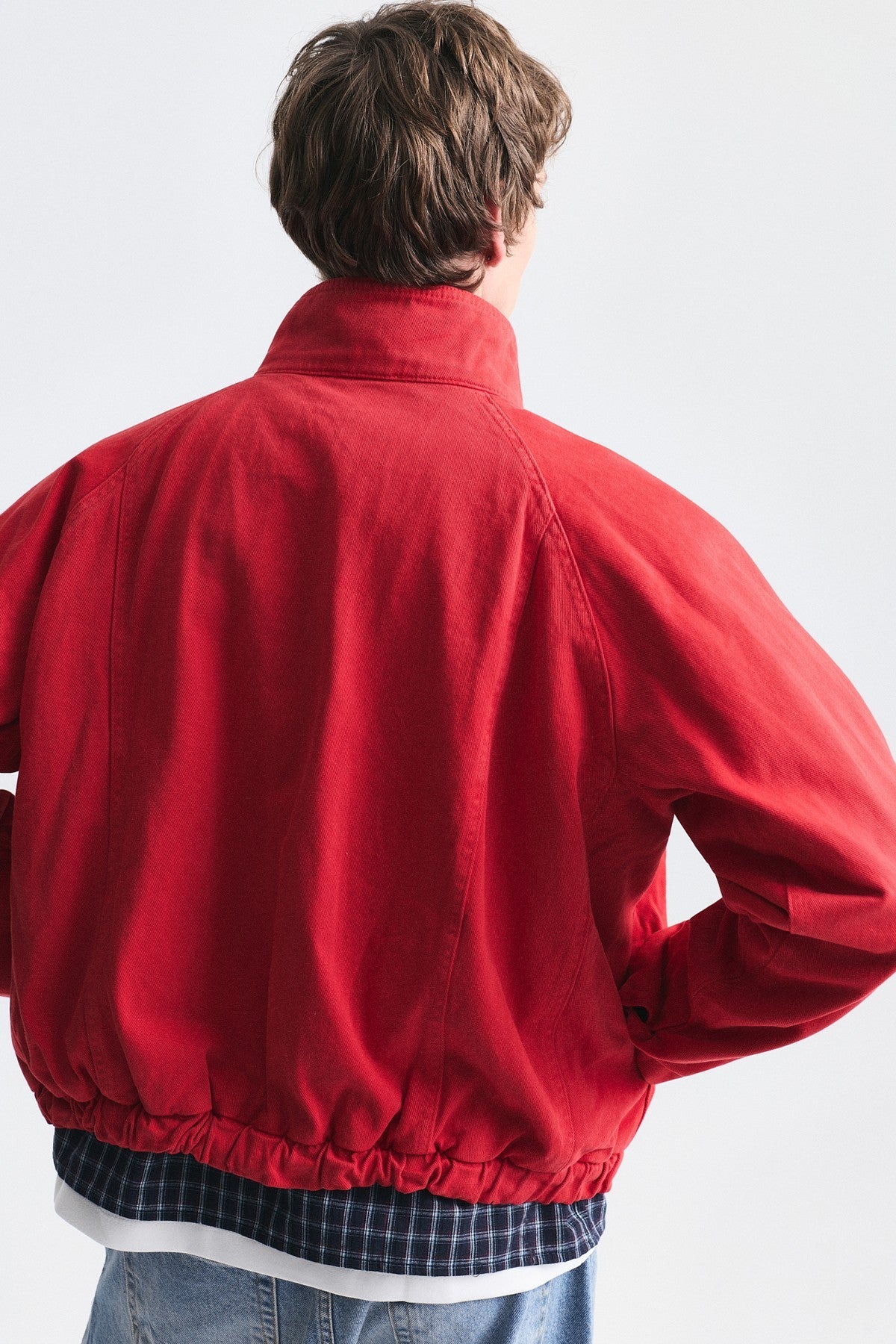 Stand-Up Collar Coat with Hidden Buttons