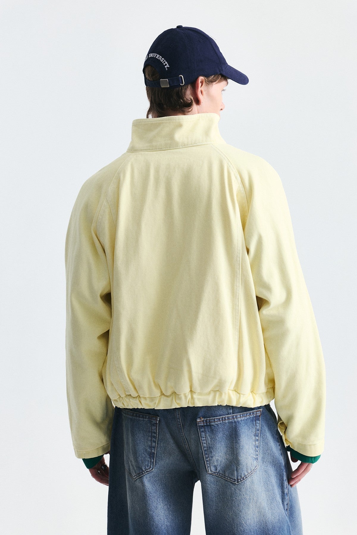 Stand-Up Collar Coat with Hidden Buttons