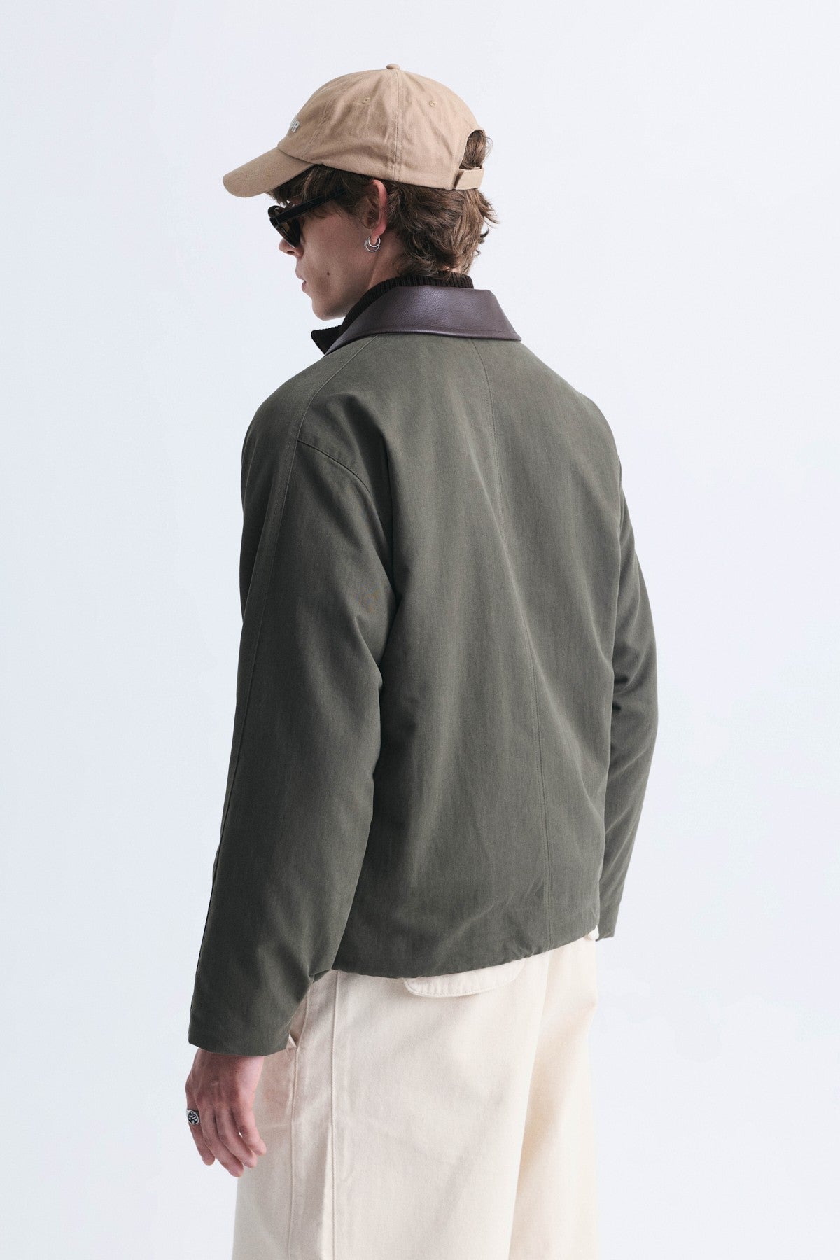Boxy Fit Contrast Collar Jacket