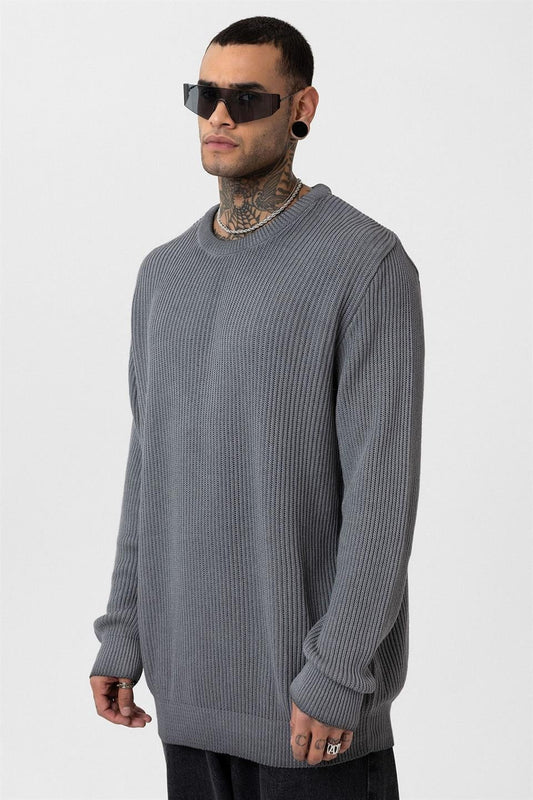 Oversized Washed Knit Sweater