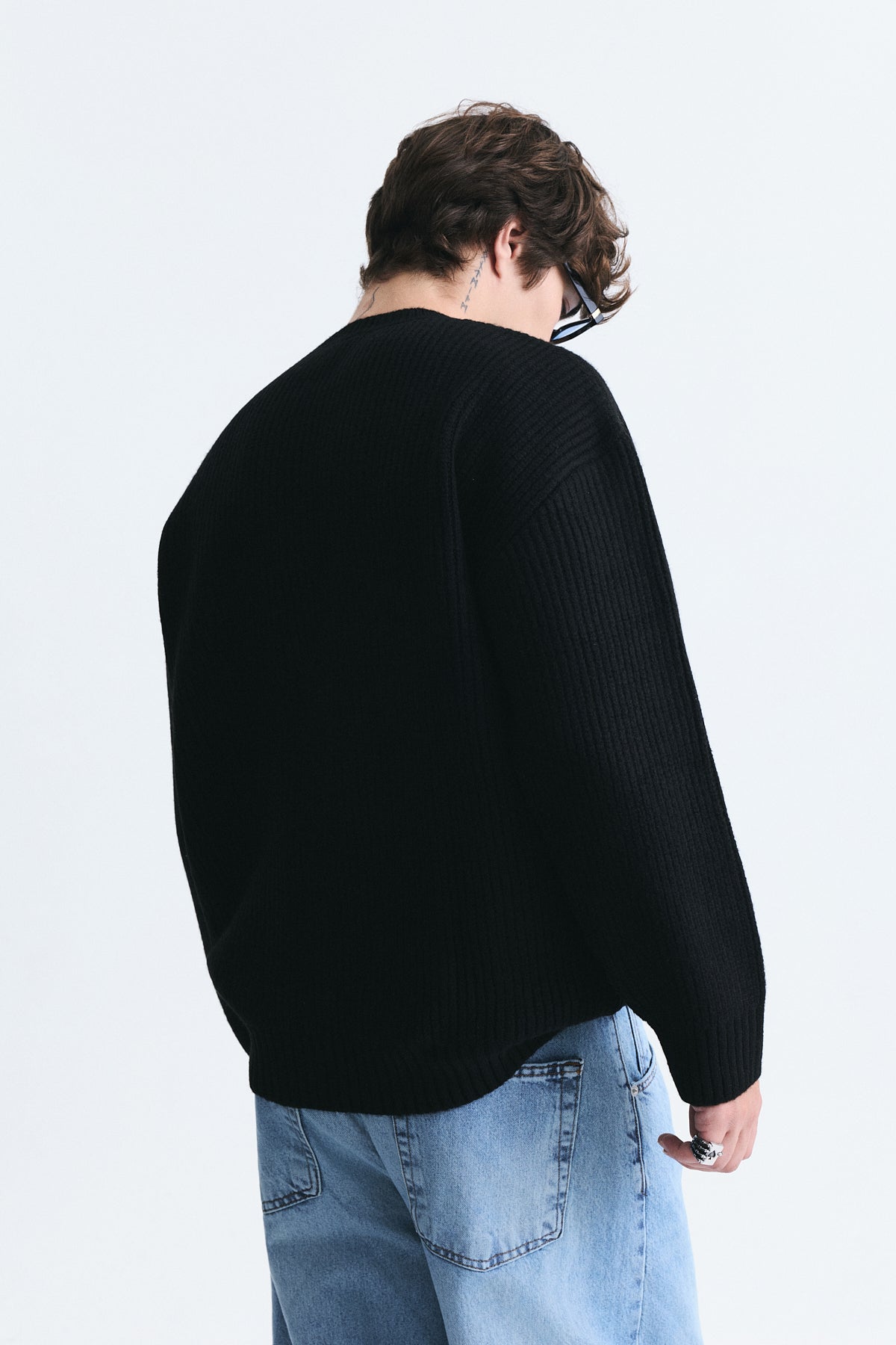 Oversized Ribbed Knit Sweater