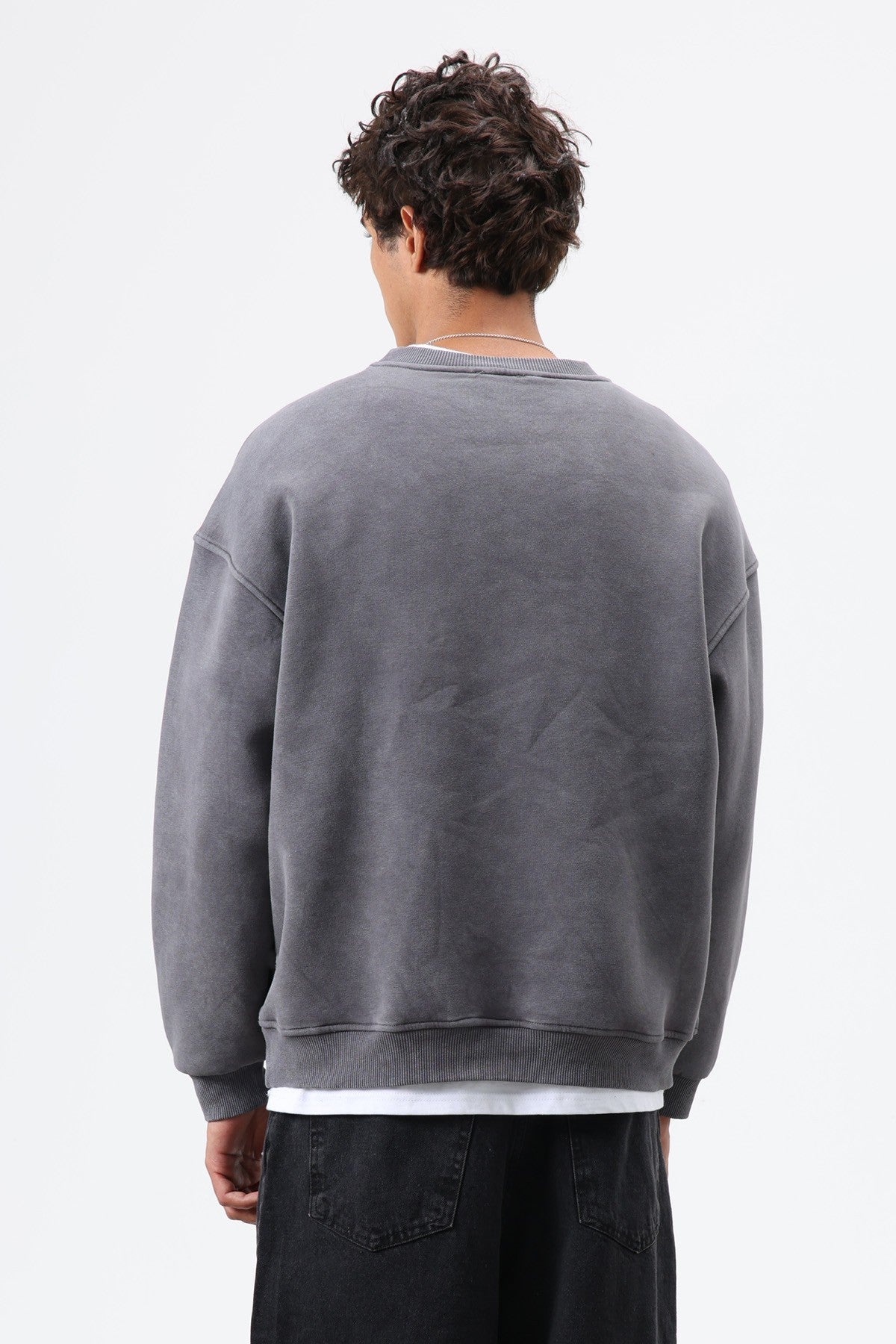 Basic Oversized Washed Sweatshirt