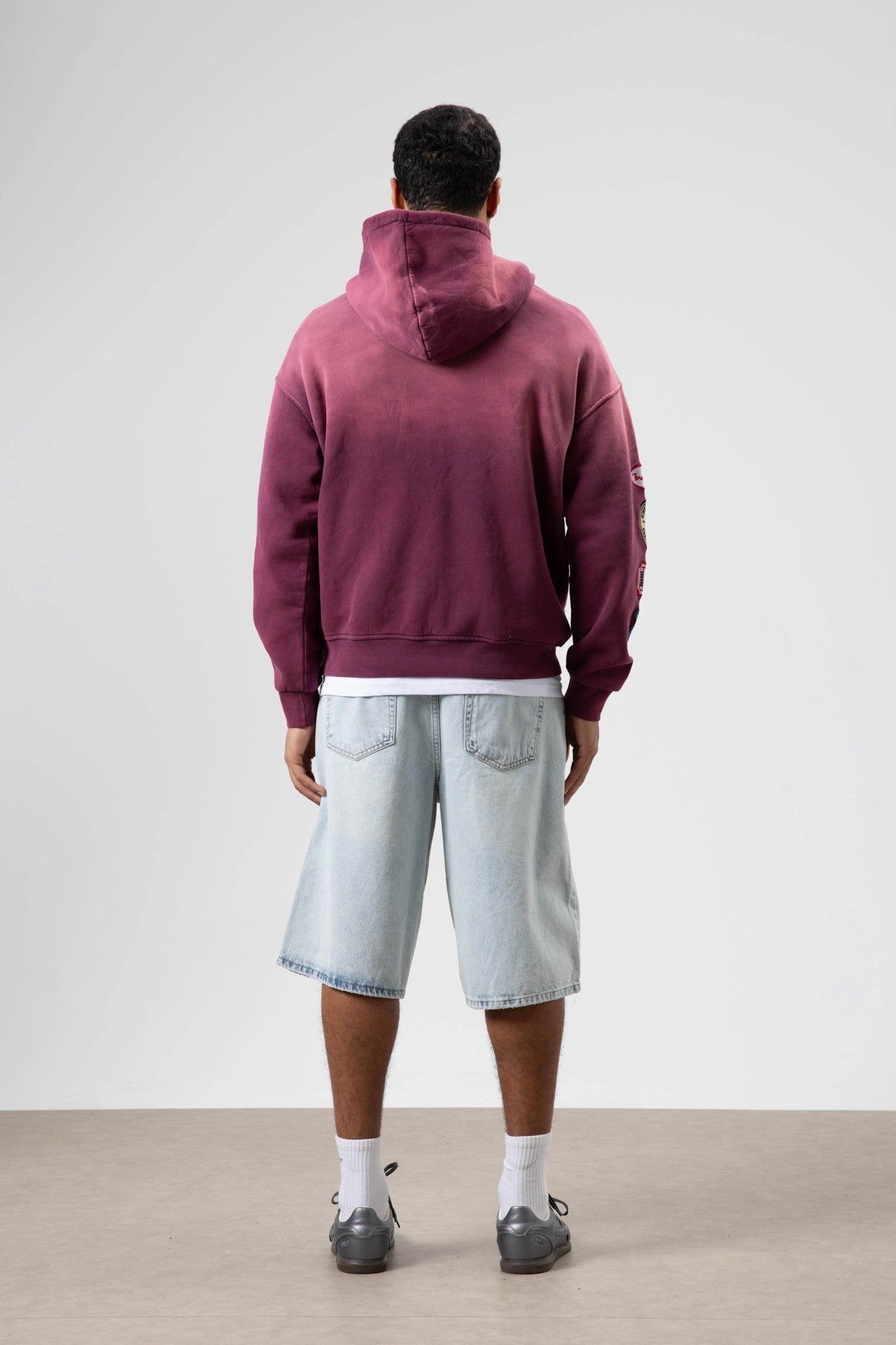 Oversized Printed Hooded Sweatshirt V70-112