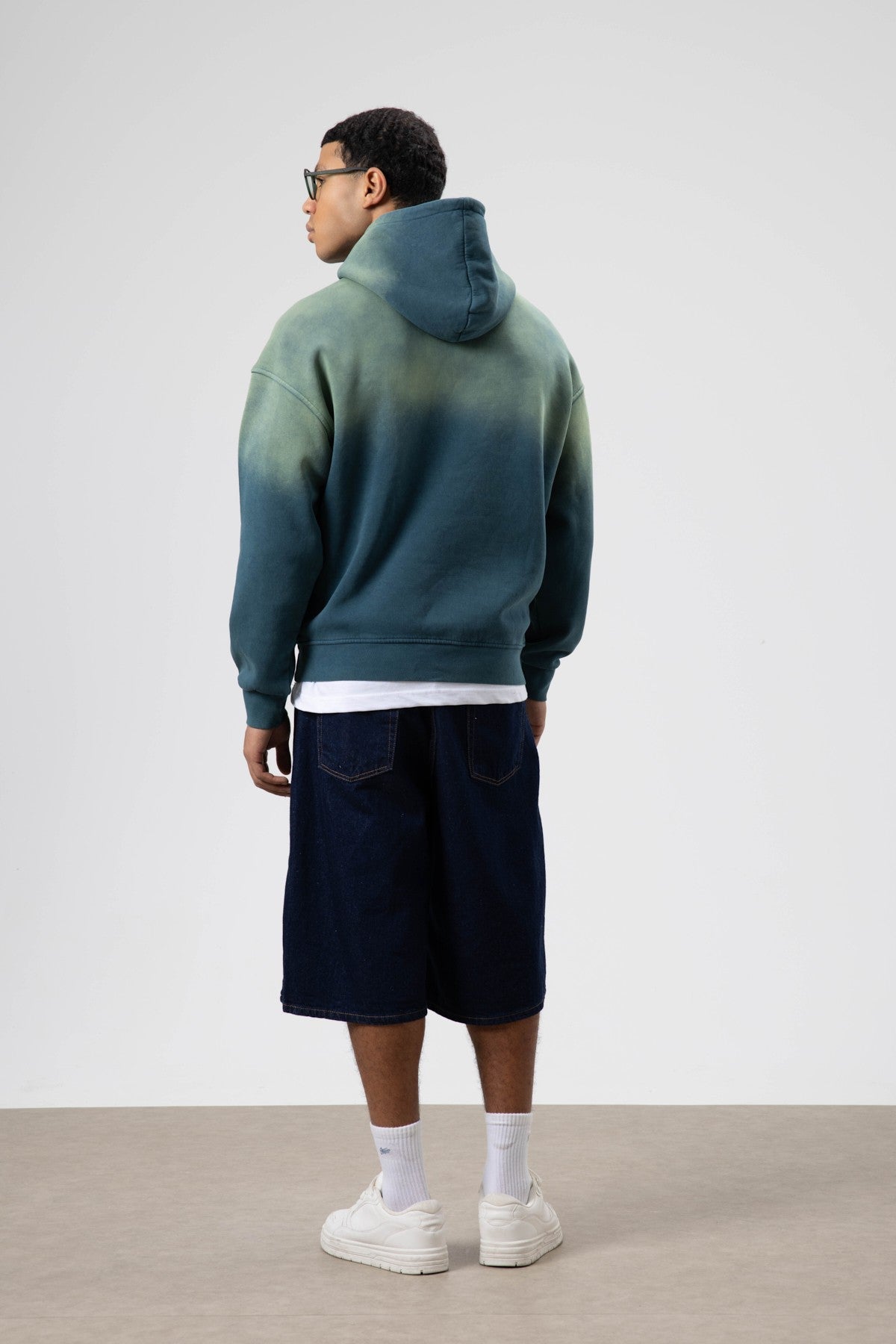 Oversized Printed Hooded Sweatshirt V70-112