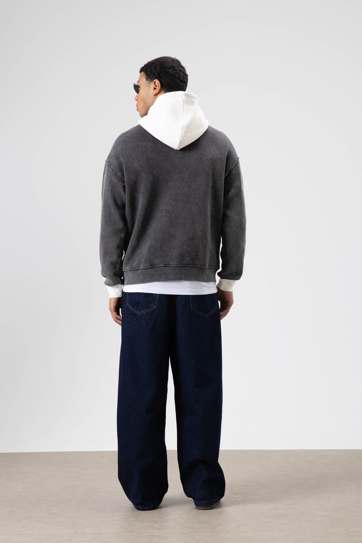 Oversized Printed Hooded Sweatshirt V70-114