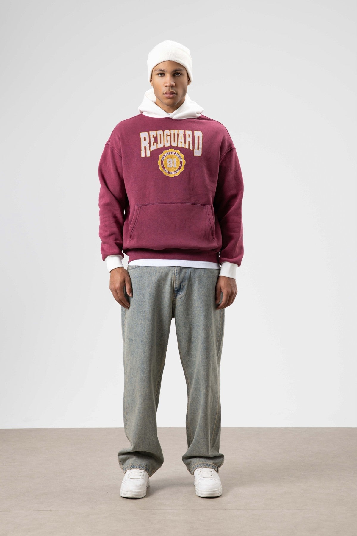 Oversized Printed Hooded Sweatshirt