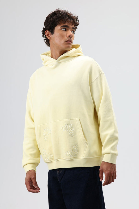Oversized Hoodie with Embroidered Details