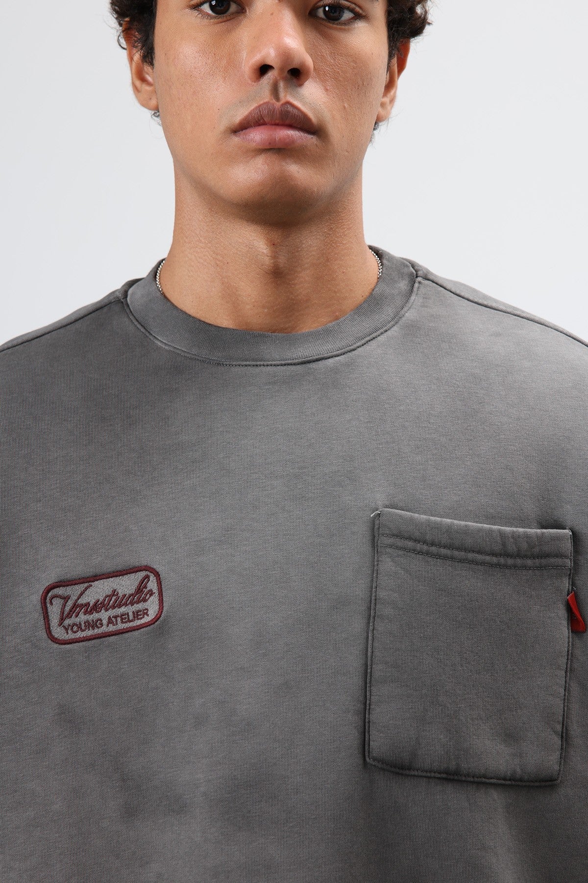 Oversized Bike Neck Sweatshirt with Pockets