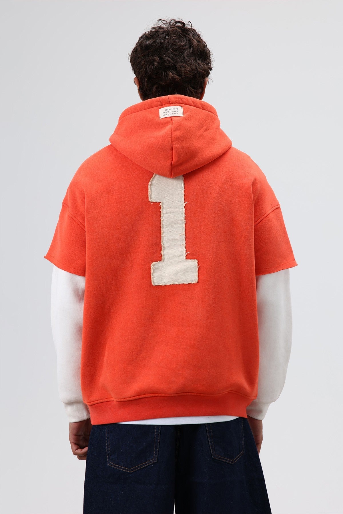Oversized Hooded Sweatshirt with Sleeves