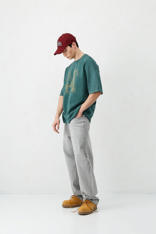 Oversized T-Shirt with Print (Requires Washing)