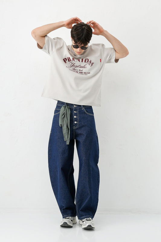Short-Sleeved Boxy-Fit Printed T-Shirt