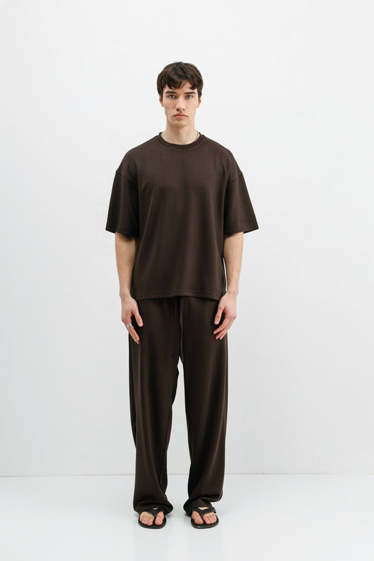Oversized T-Shirt with Ribbed Texture