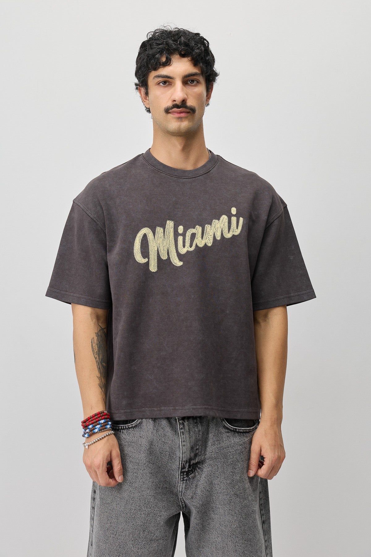 Oversized Miami-Printed T-Shirt
